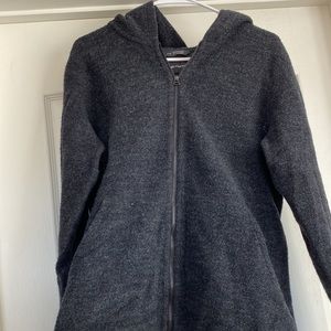 Black Zip-Up Hoodie with Pockets